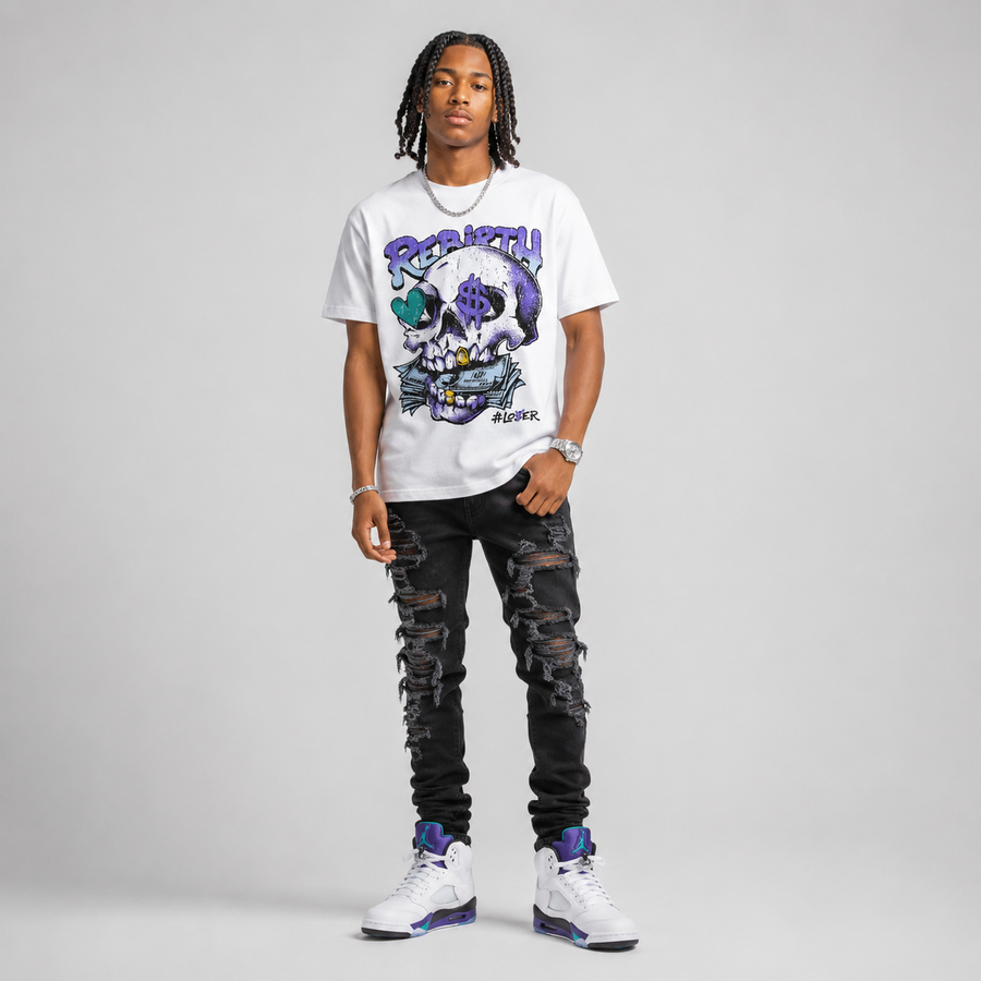 Grape 5s DopeSkill T-Shirt Rebirth Graphic
