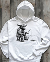 Hard Water Moose Ice Fishing Hoodie