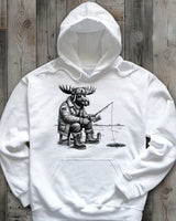 Hard Water Moose Ice Fishing Hoodie