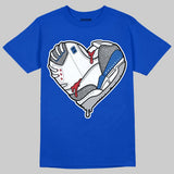 “True Blue” 3s DopeSkill T-Shirt Heart Jordan 3 Graphic