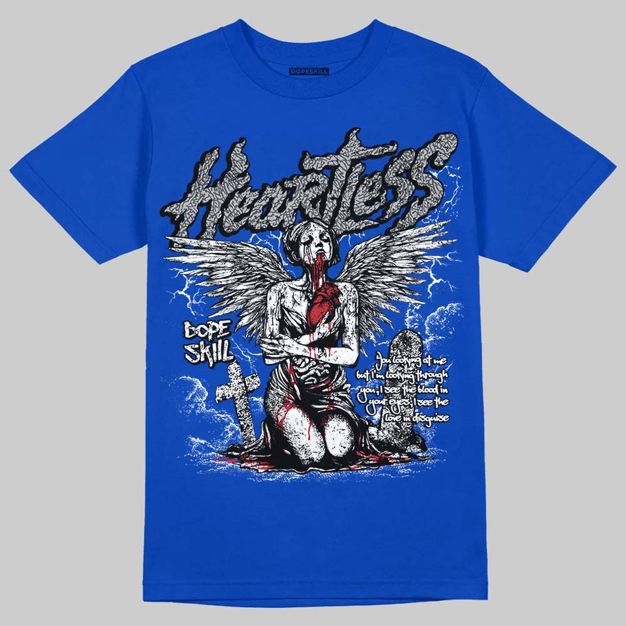 “True Blue” 3s DopeSkill T-Shirt Heartless Graphic