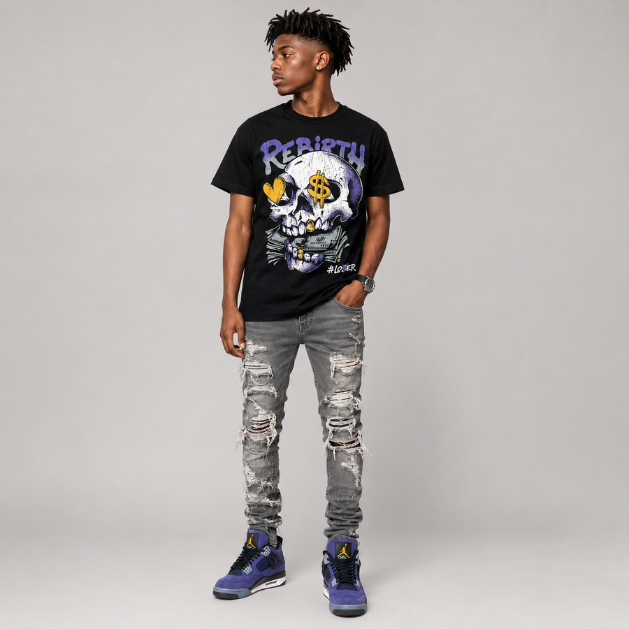 Lakers 4s DopeSkill T-Shirt Rebirth Graphic