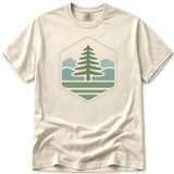 Minimal Pine Tree Mountains Hiking Camping T-Shirt
