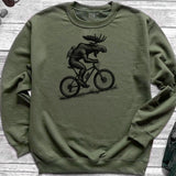 Mountain Bike Moose Crewneck Sweatshirt