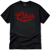 Ohio T Shirt Baseball Script Sports Style