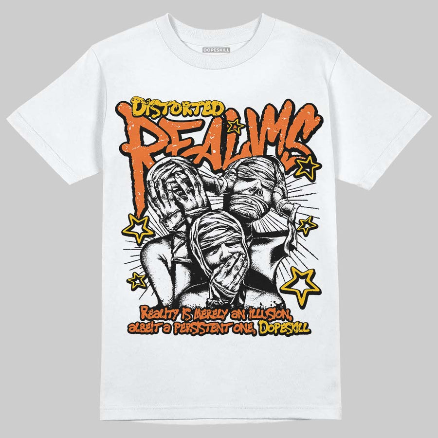 Orange Black White DopeSkill T-Shirt Distorted Realms Graphic