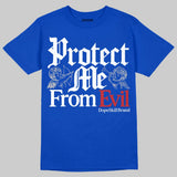 “True Blue” 3s DopeSkill T-Shirt Protect Me From Evil Graphic