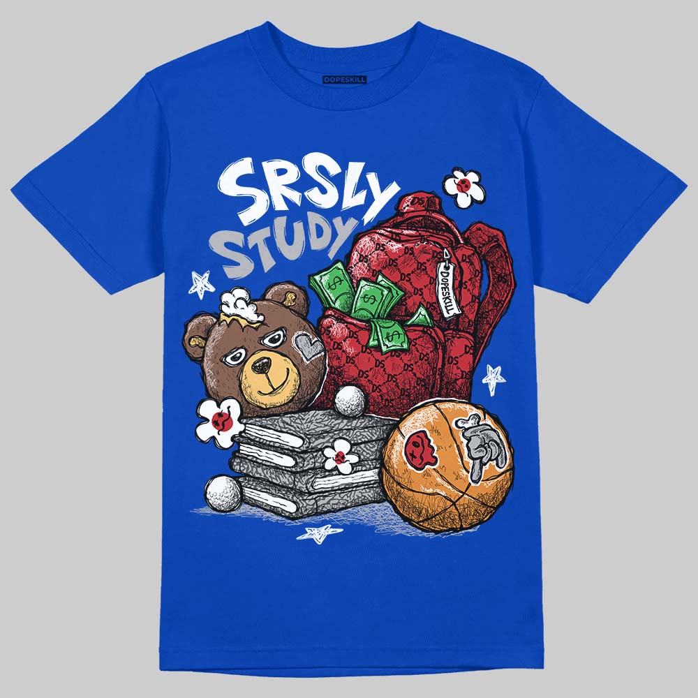 “True Blue” 3s DopeSkill T-Shirt SRSLY Study Graphic