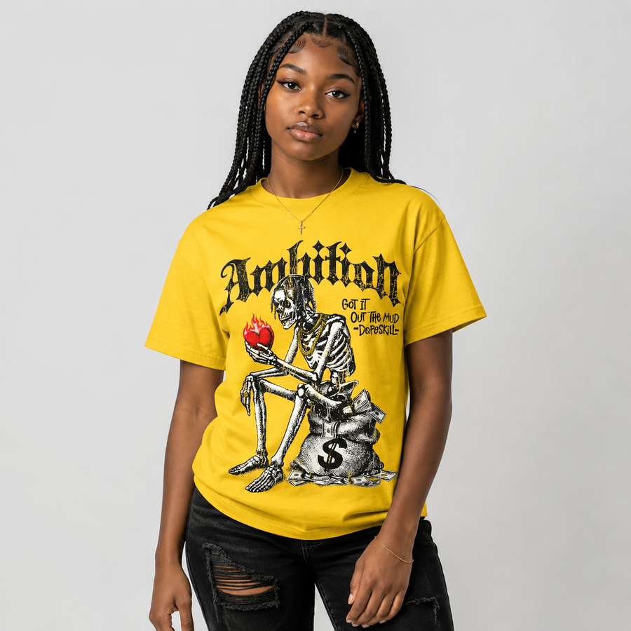Black Tour Yellow AJ 4 Thunder DopeSkill T-Shirt Ambition Graphic