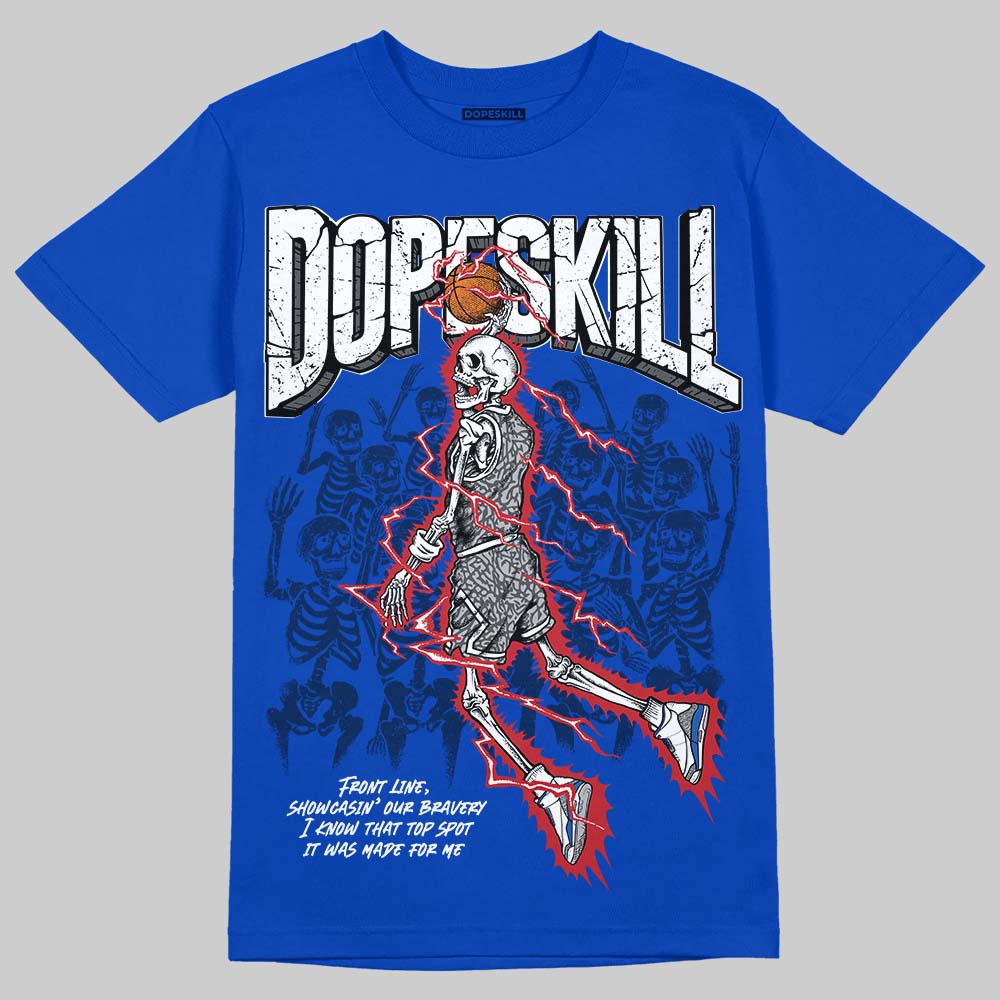 “True Blue” 3s DopeSkill T-Shirt Thunder Dunk Graphic