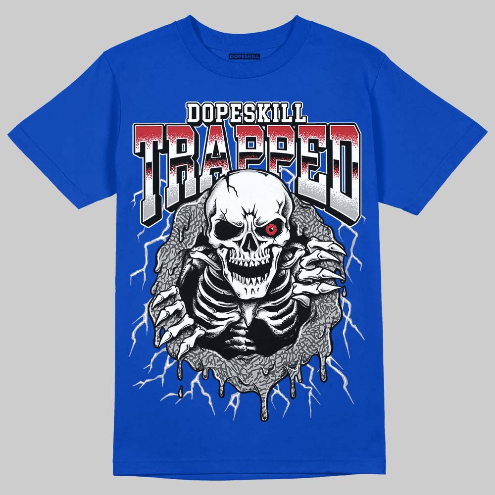“True Blue” 3s DopeSkill T-Shirt Trapped Halloween Graphic