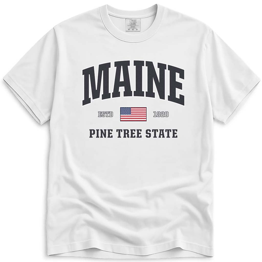 USA Patriotic Maine T Shirt