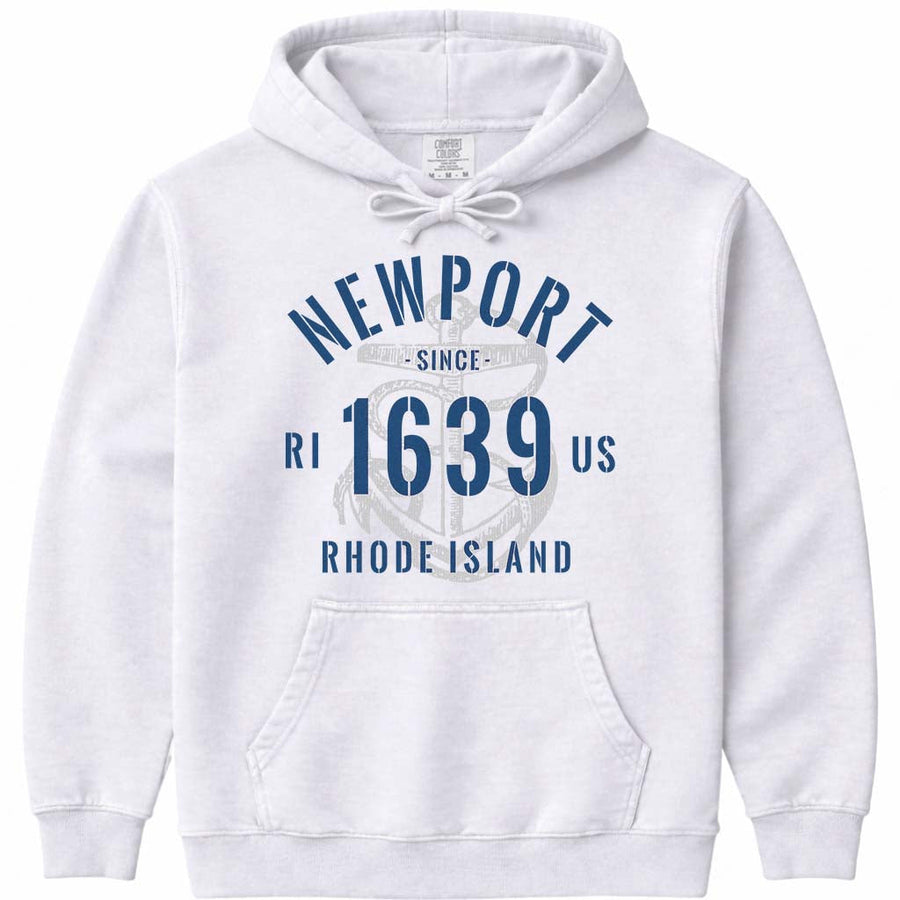 Stenciled Newport RI Sailing Hoodie