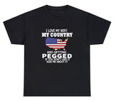 I Love My Wife My Country And Getting Pegged T Shirt