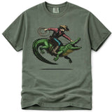 Western Rodeo Cowboy Riding Alligator T Shirt