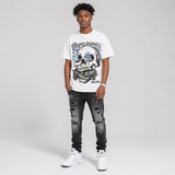 White Metallic 5s DopeSkill T-Shirt Rebirth Graphic