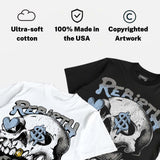 White Metallic 5s DopeSkill T-Shirt Rebirth Graphic