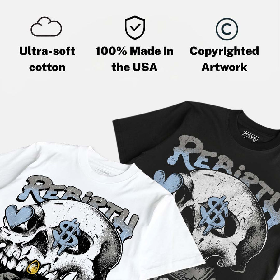 White Metallic 5s DopeSkill T-Shirt Rebirth Graphic