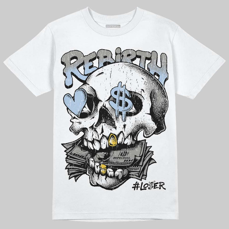 White Metallic 5s DopeSkill T-Shirt Rebirth Graphic