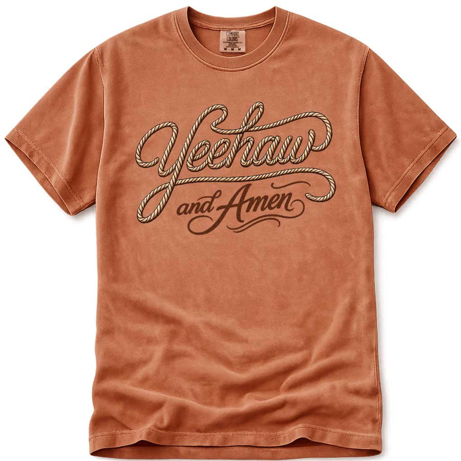Yeehaw & Amen Country Western Christian T-Shirt