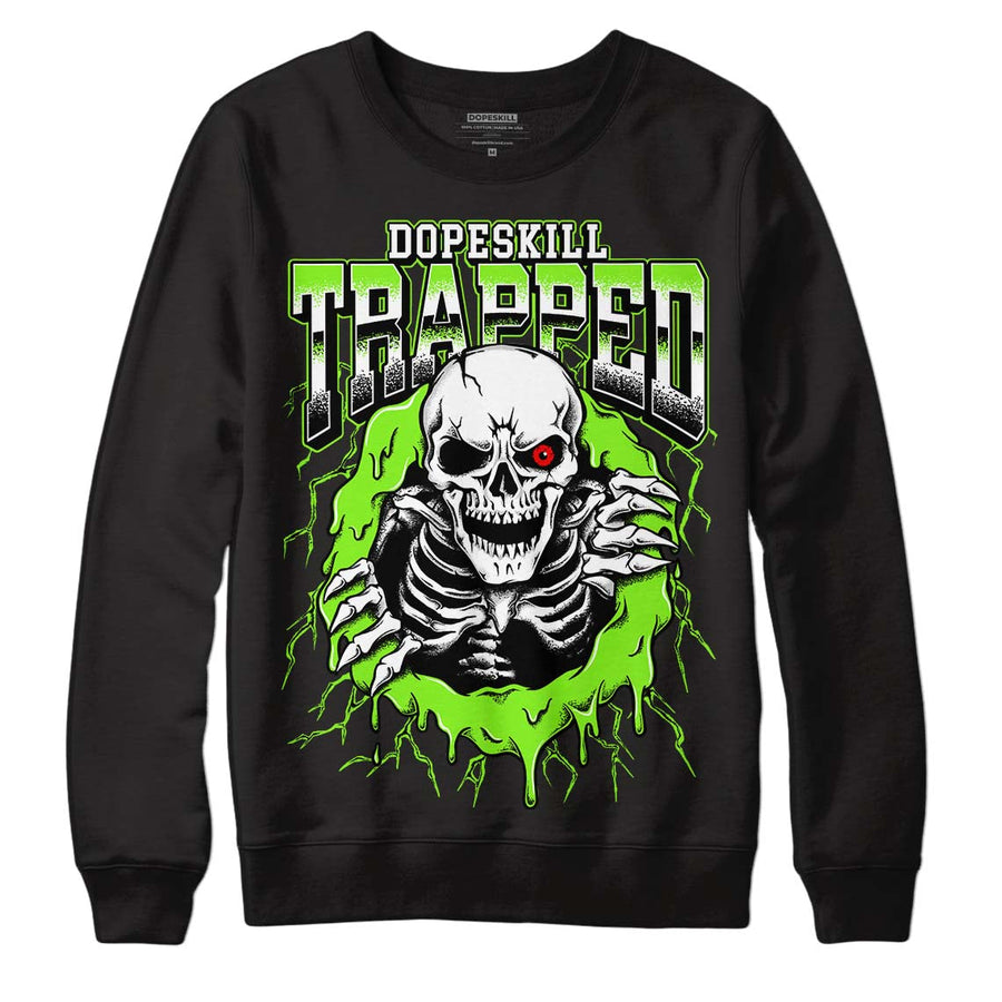 Neon Green Collection DopeSkill Sweatshirt Trapped Halloween Graphic
