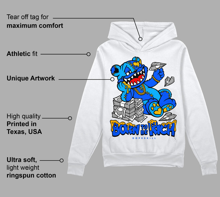 Royal Blue Collection DopeSkill Hoodie Sweatshirt Born To Be Rich Graphic