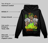 Neon Green 'All Hustle No Luck' DopeSkill Graphic Hoodie