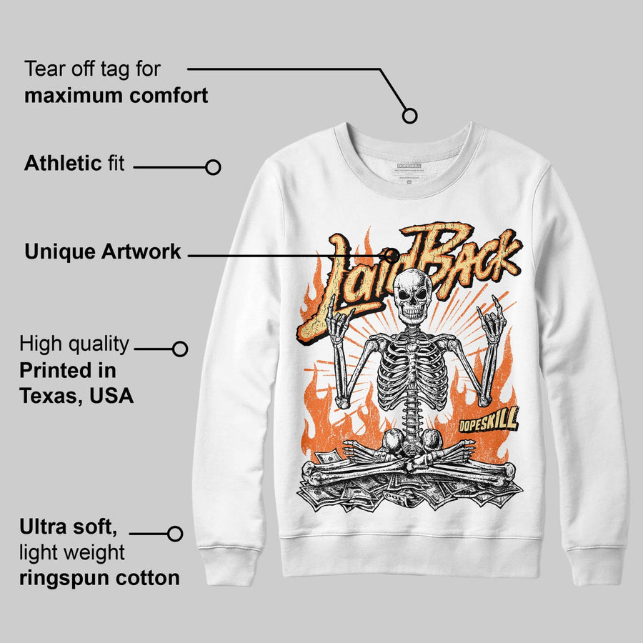 Orange 'Laid Back' DopeSkill Graphic Sweatshirt