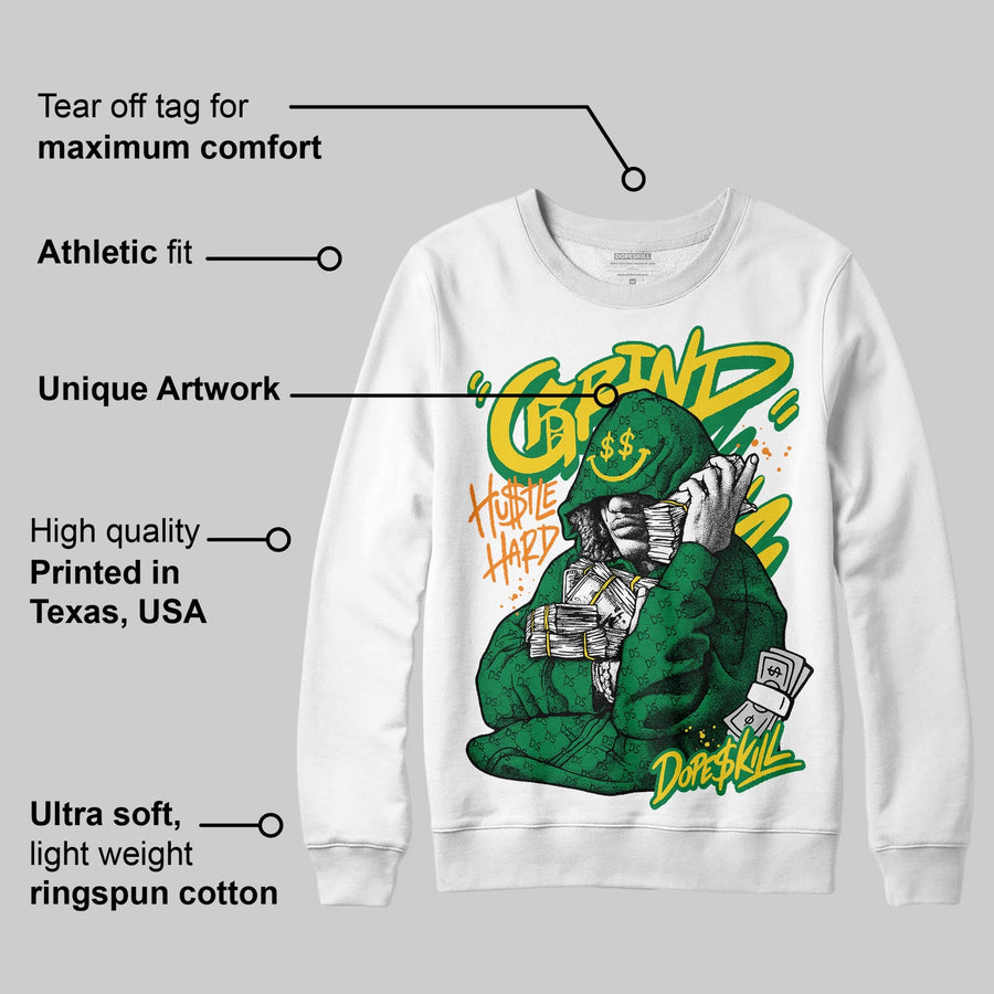 Green 'Grind Pray' DopeSkill Graphic Sweatshirt