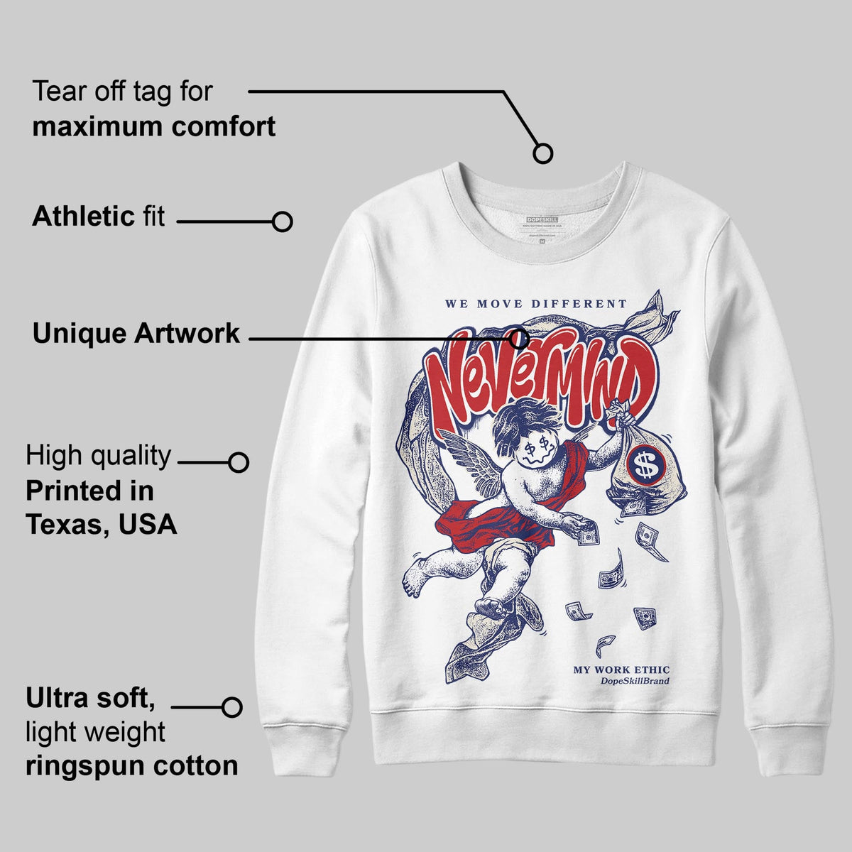 Rare Air 11s DopeSkill Sweatshirt Nevermind Graphic