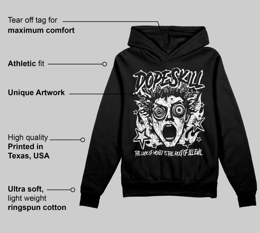 Black and White Collection DopeSkill Hoodie Sweatshirt Root of Evil Graphic