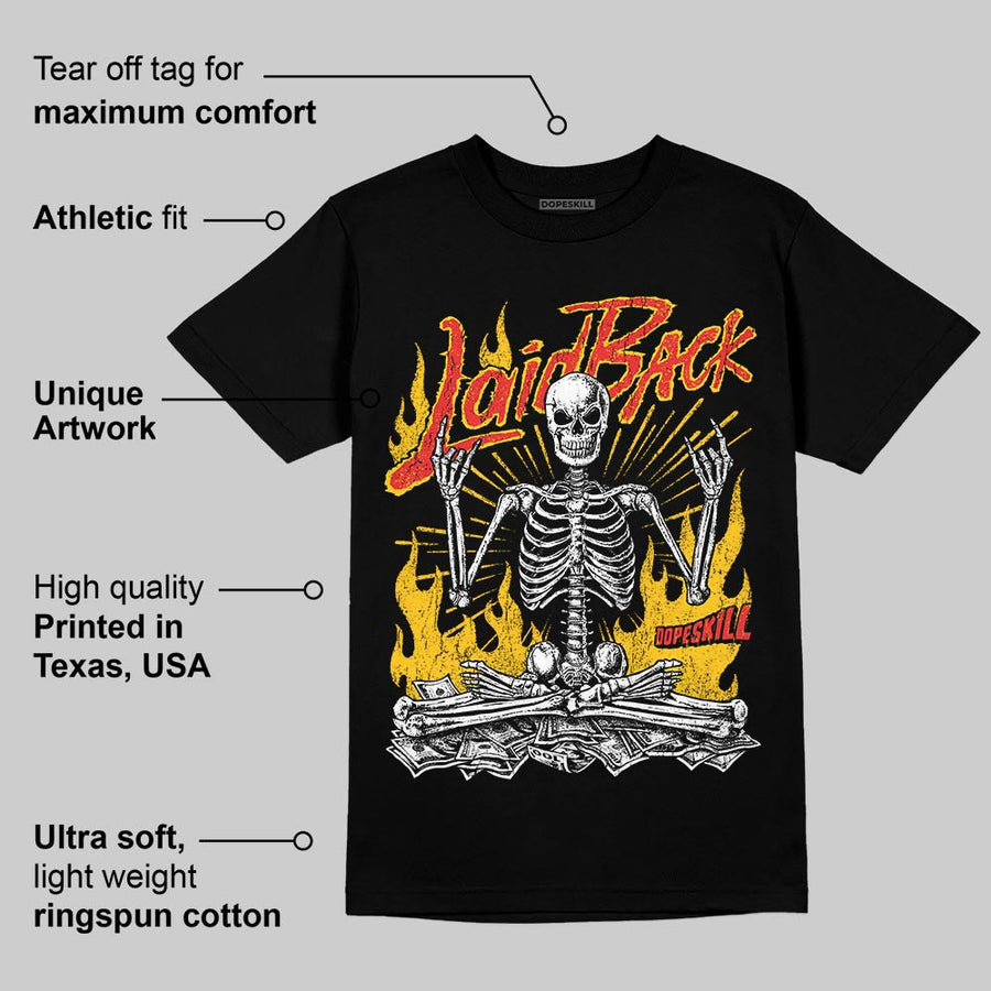 Yellow 'Laid Back' DopeSkill Graphic T-Shirt