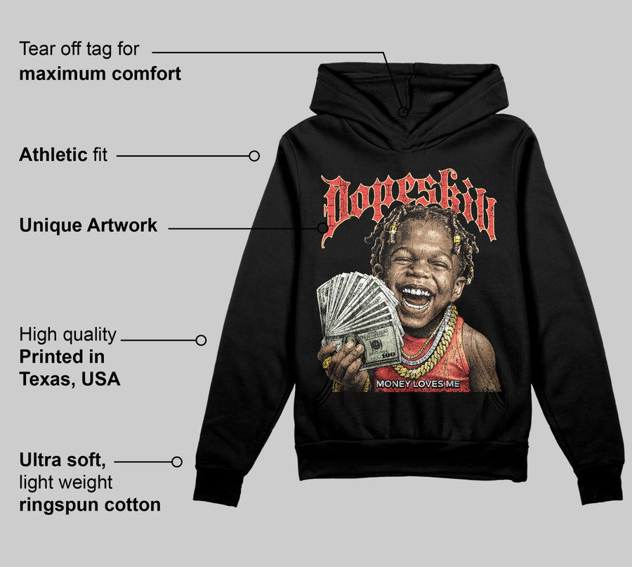 Red 'Money Loves Me' DopeSkill Graphic Hoodie
