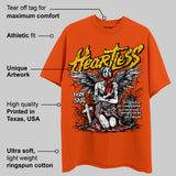 Orange Black White DopeSkill Orange T-shirt Heartless Graphic