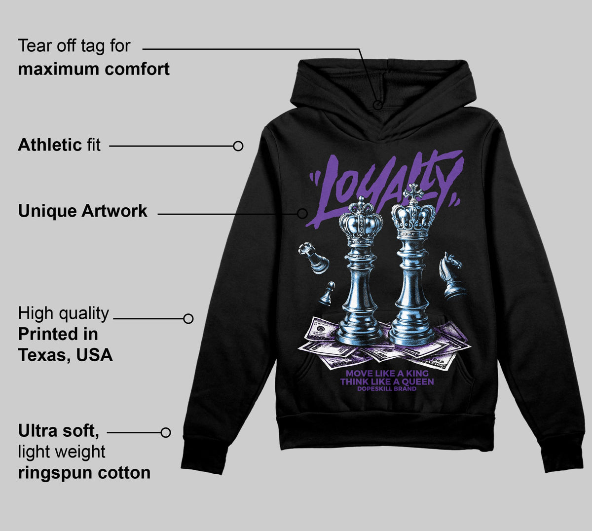 PURPLE 'Loyalty' DopeSkill Graphic Hoodie