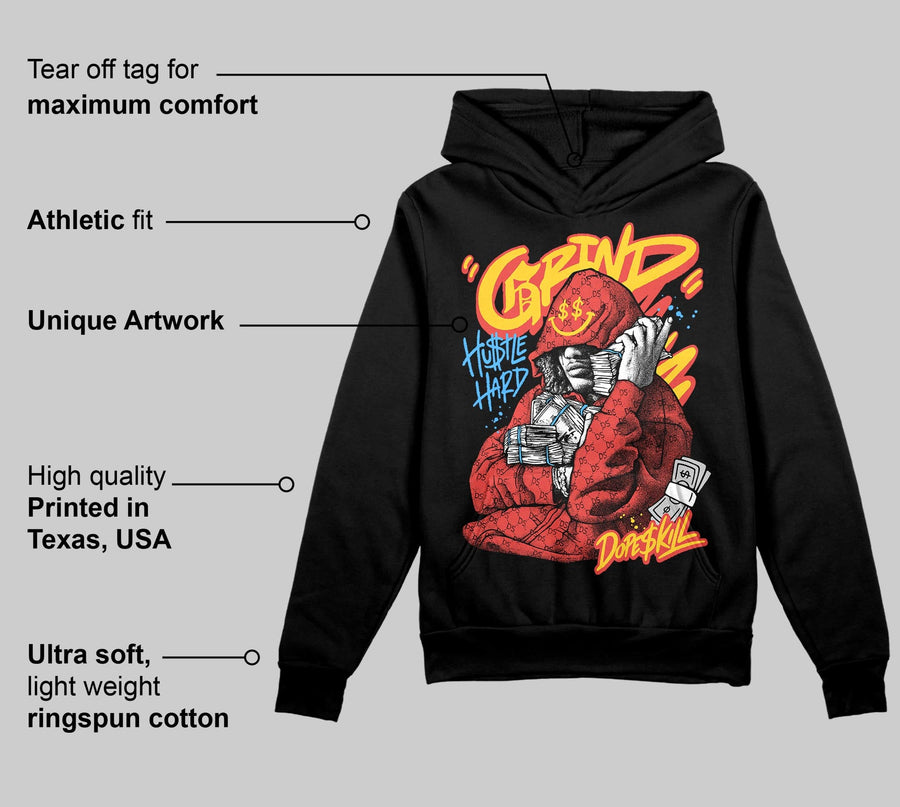 Red 'Grind Pray' DopeSkill Graphic Hoodie