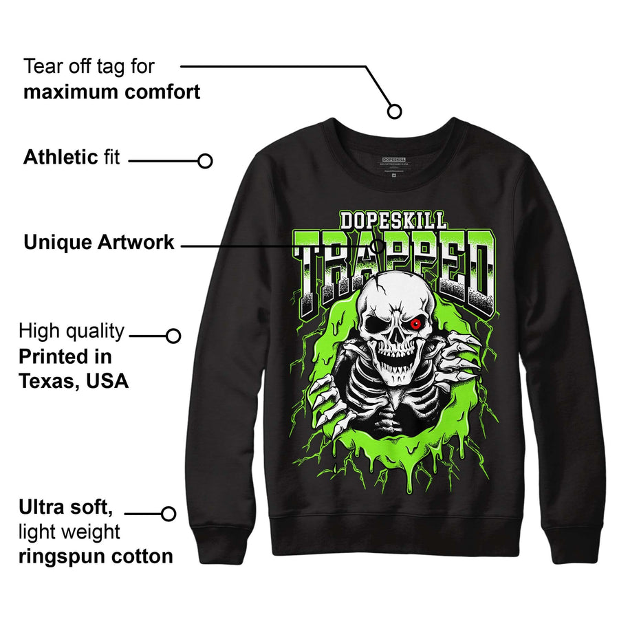 Neon Green Collection DopeSkill Sweatshirt Trapped Halloween Graphic