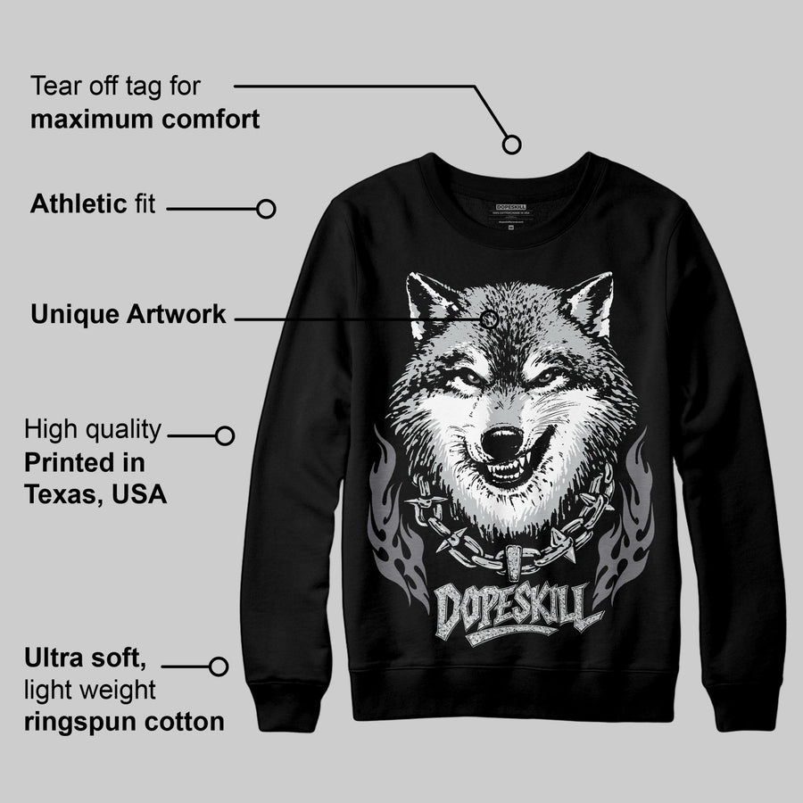 Wolf Grey 12s DopeSkill Sweatshirt Wolf Grey Graphic