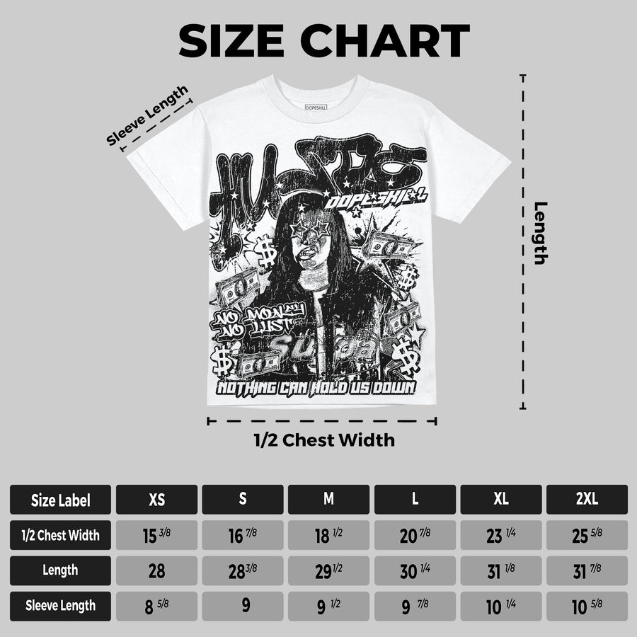 Dunk Panda White Black Oversize Print 'No Money No Lust' DopeSkill Graphic T-shirt