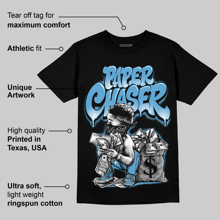 University Blue 14s DopeSkill T-Shirt Paper Chaser Boy Graphic