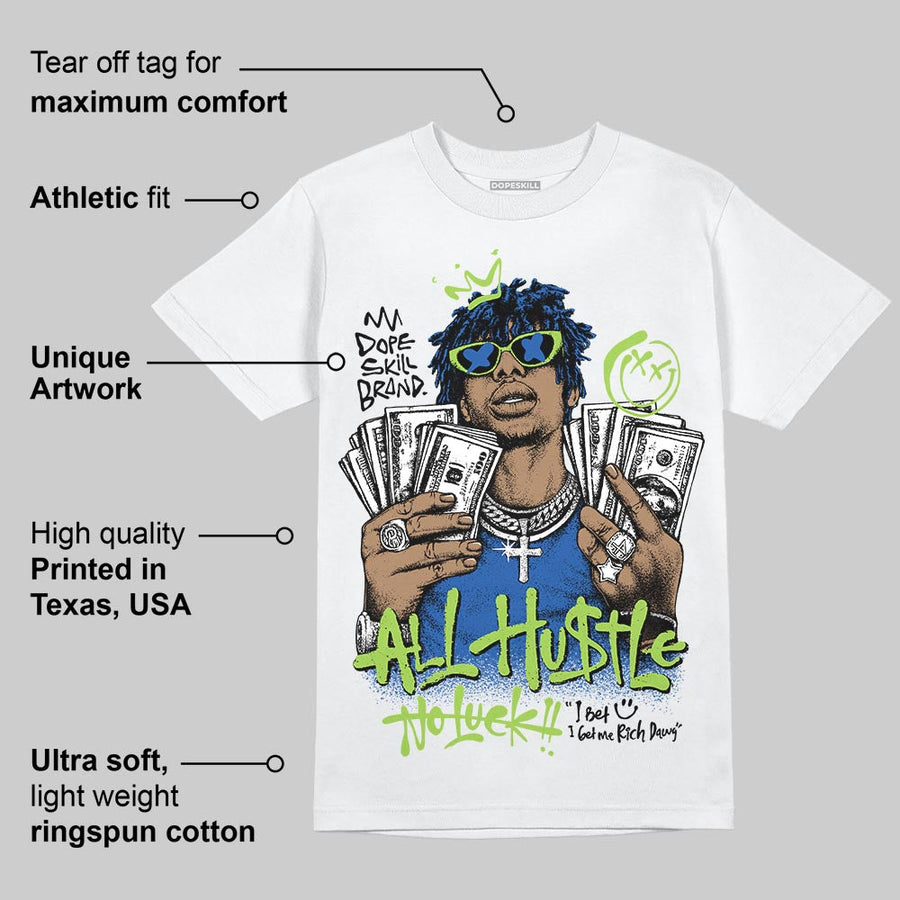 Griffey Max 1 'Varsity Royal' DopeSkill T-Shirt All Hustle No Luck Graphic