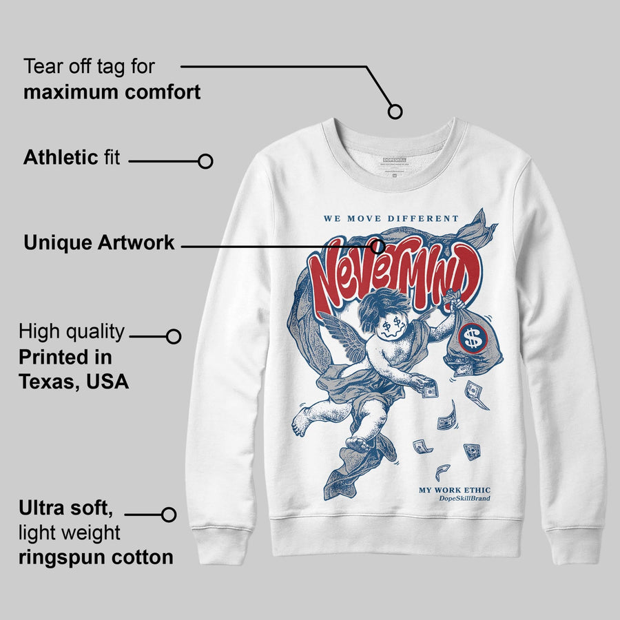 French Blue 12s DopeSkill Sweatshirt Nevermind Graphic