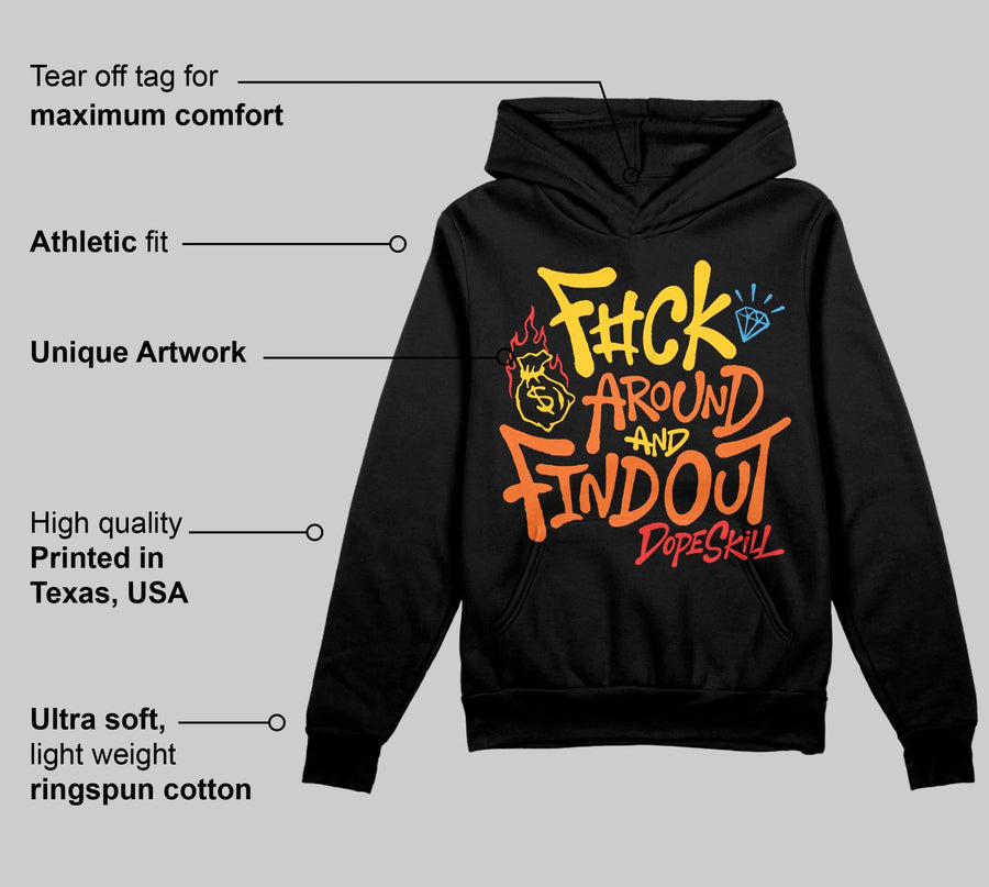 Yellow Collection DopeSkill Hoodie Sweatshirt F#ck Around And Find Out Graphic