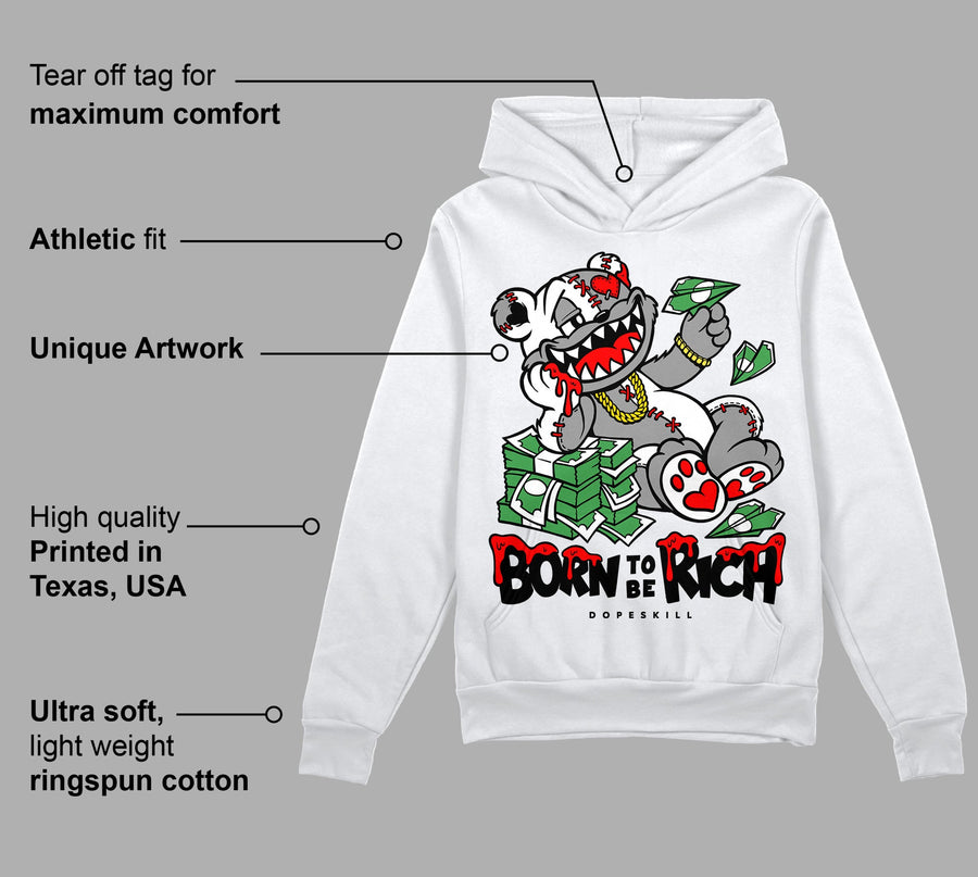 Black and White Collection DopeSkill Hoodie Sweatshirt Born To Be Rich Graphic