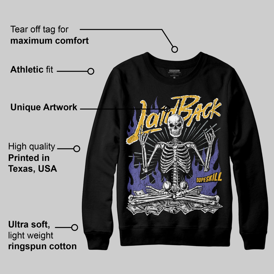 Lakers 4s DopeSkill Sweatshirt Laid Back Graphic