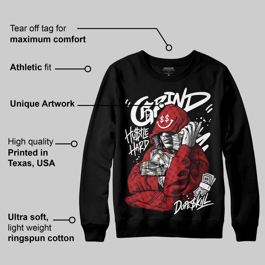 Black/White 'Grind Pray' DopeSkill Graphic Sweatshirt