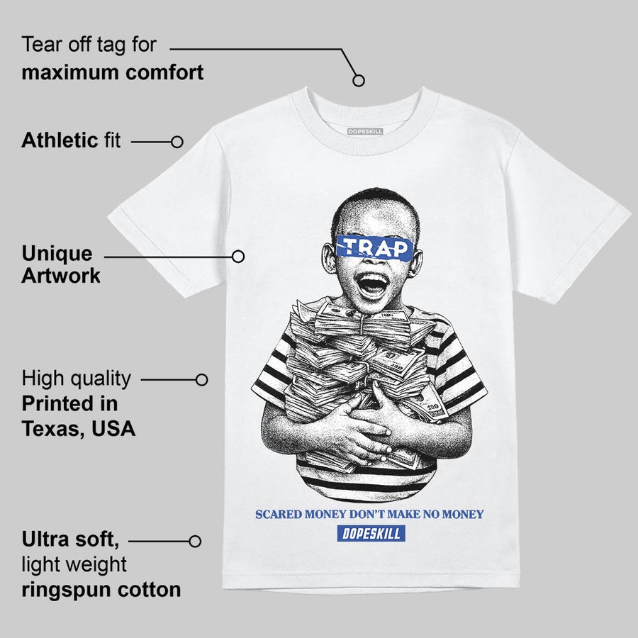 Royal Blue 'Scared Money Don't Make No Money' DopeSkill Graphic T-Shirt