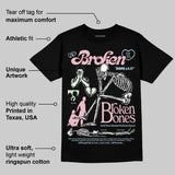 Medium Soft Pink 4s DopeSkill T-Shirt Broken Bones Graphic