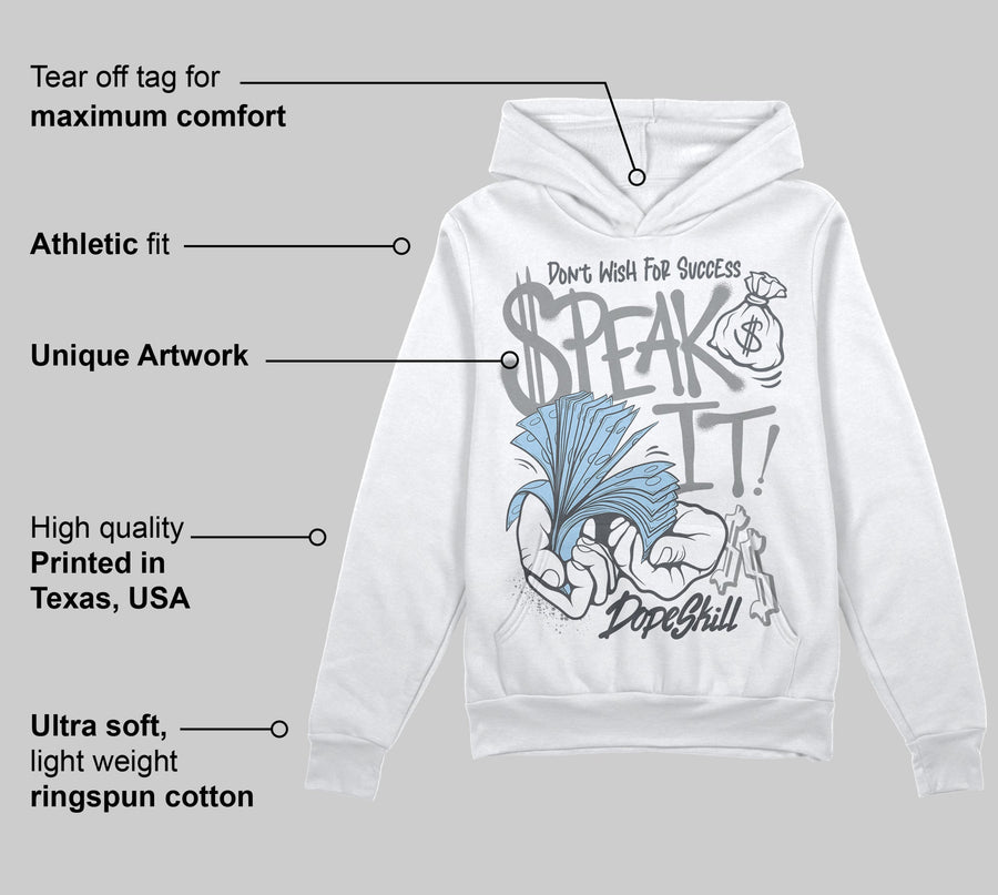 Wolf Grey 5s DopeSkill Hoodie Sweatshirt Speak It Graphic