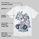 Summit White Navy 4s DopeSkill T-Shirt Smile Through The Pain Graphic